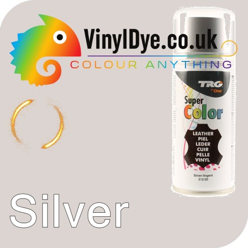 TRG Silver Vinyl Dye Plastic Paint Aerosol 150ml 312