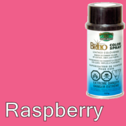 Raspberry (Like Pink Red) Brillo Aerosol 178ml Vinyl Dye Plastic Paint