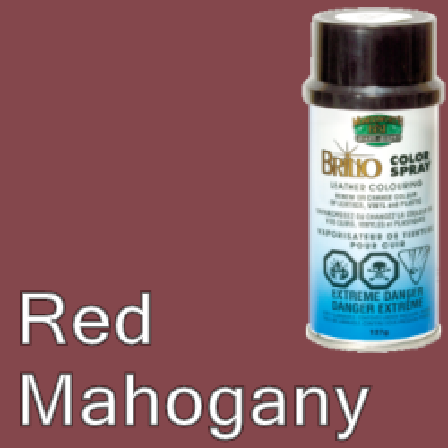 Red Mahogany (Like Brown) Brillo Aerosol 178ml Vinyl Dye Plastic Paint