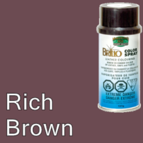 Rich Brown Brillo Aerosol 178ml Vinyl Dye Plastic Paint
