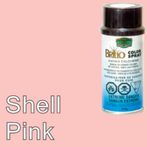 Shell Pink Brillo Aerosol 178ml Vinyl Dye Plastic Paint